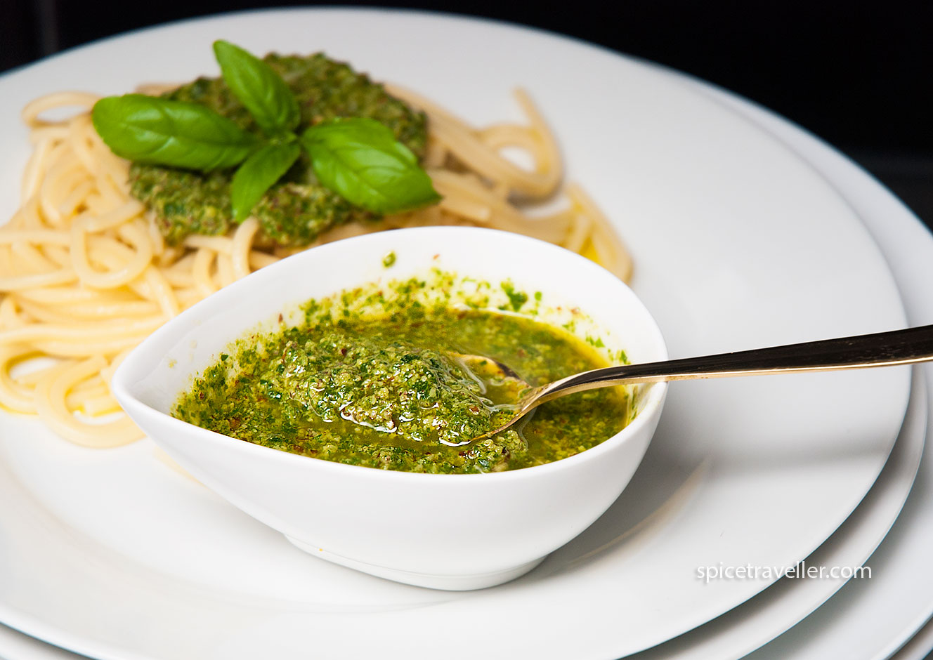 Basil and Walnut Pesto - Vibrant and aromatic homemade sauce made with fresh basil and crunchy walnuts