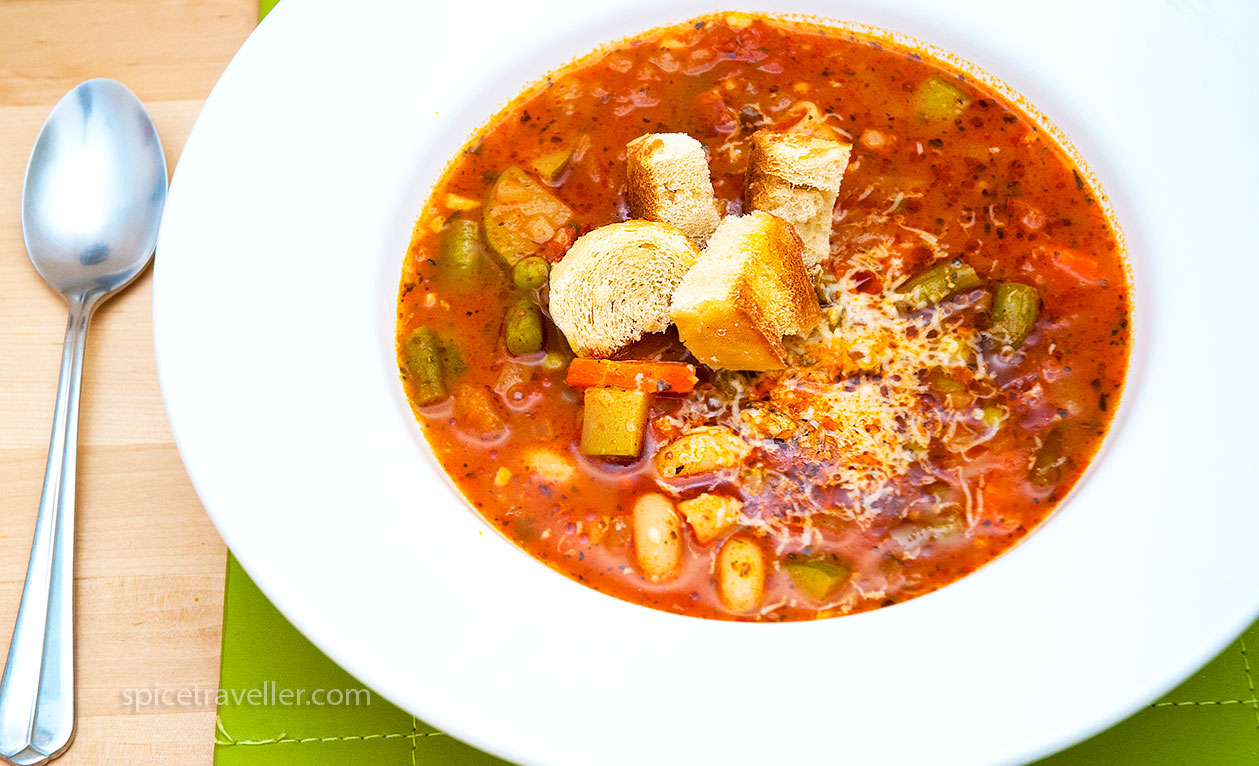 Plate of traditional French Provencal soup