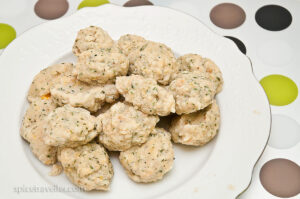 Delicious Austrian dumplings on a plate