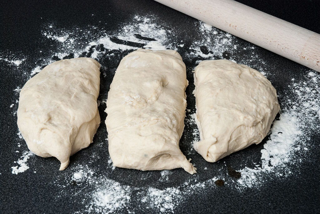 layered butter bread dough
