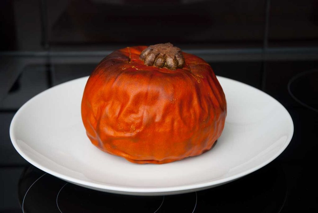 Perfectly roasted mini pumpkin.