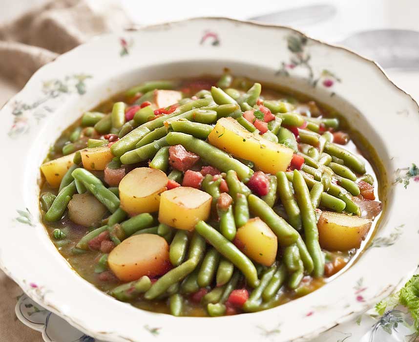 Croatian style green beans and potato stew