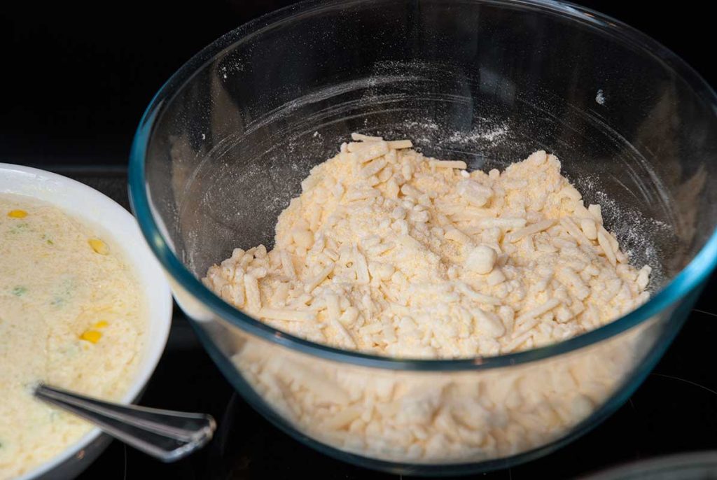 Dry ingredients mixture in a bowl.