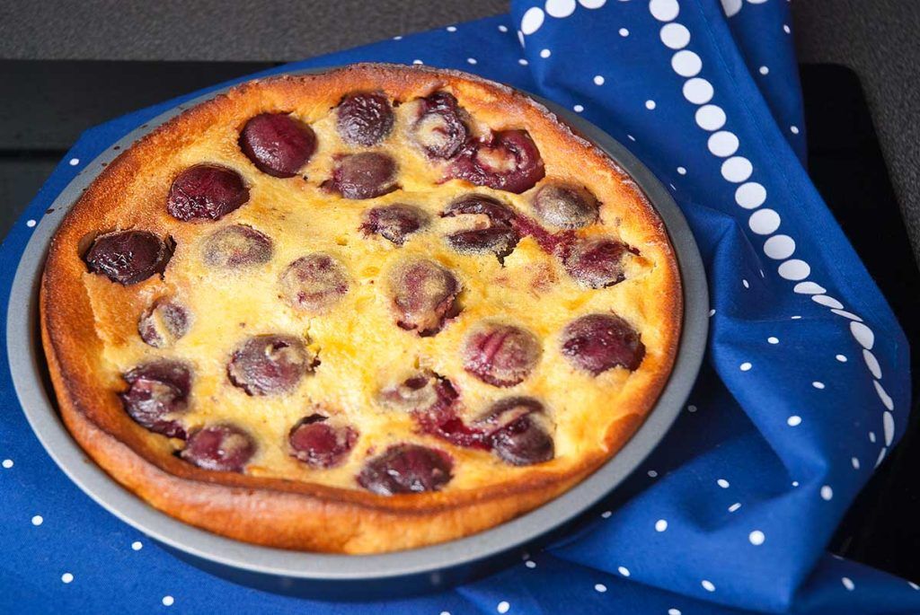 Freshly baked Clafoutis.